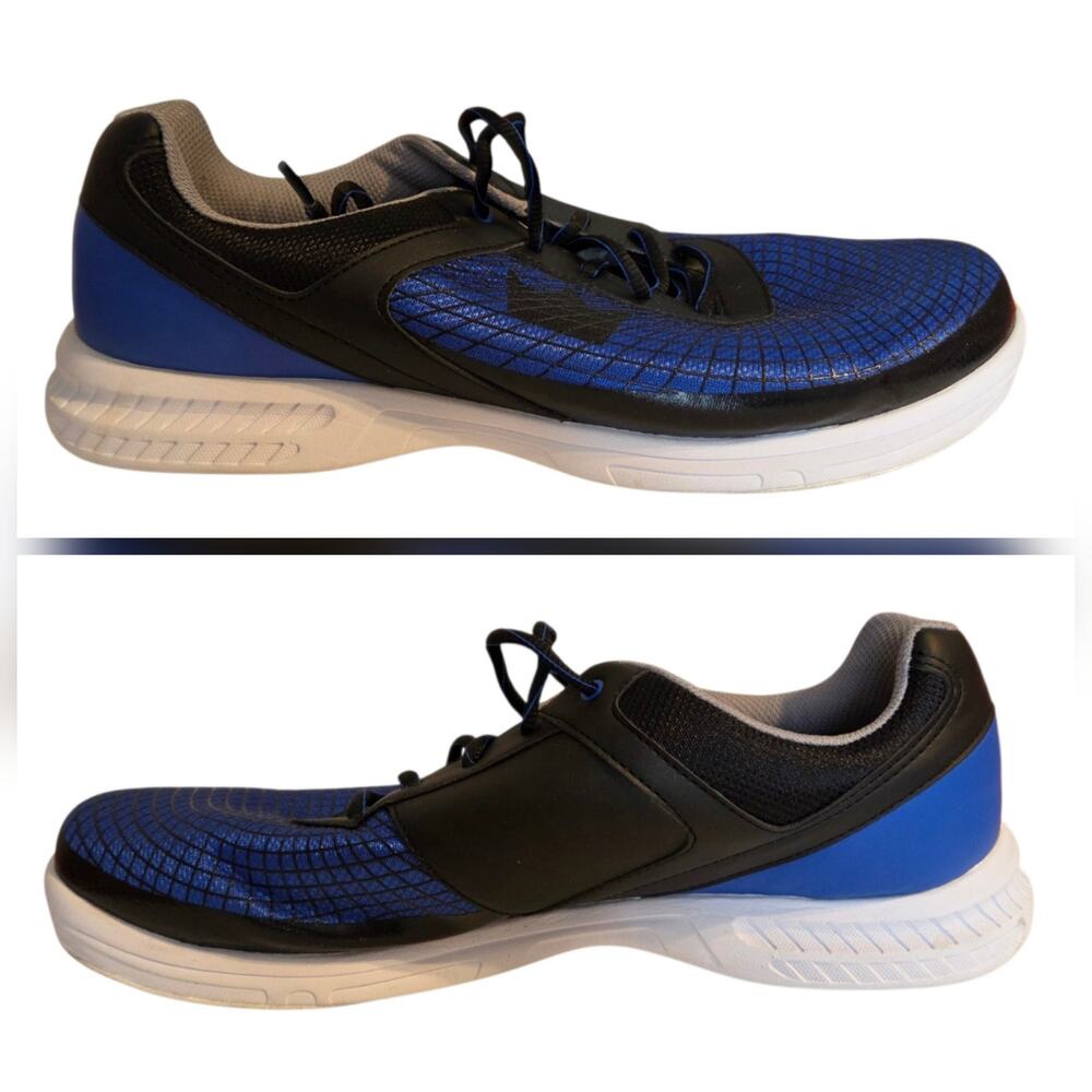 Brunswick Bowling Shoes Frenzy men's sz 12 Great condition! Black & Royal Blue - Picture 6 of 11